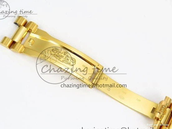 1225 WrinkleFree DayDate 40 228238 ARF 904L Steel YG Crystal Diamonds Bezel on President Bracelet VR 1550